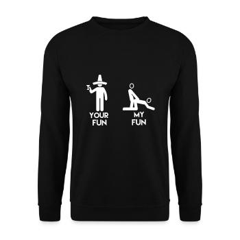 Mon idée de cadeau de sexe amusant - Sweat-shirt Unisexe - noir - Devant - Alina (178cm) & Michal (187cm)