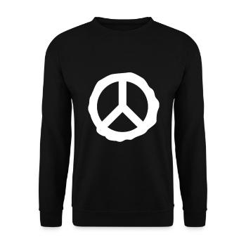 Peace Peace Love Dove Gift Idea - Unisex Sweatshirt - black - Front - Alina (178cm) & Michal (187cm)