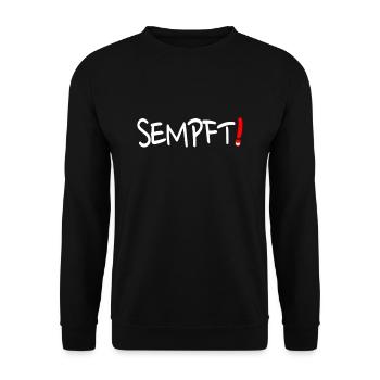 "Sempft" Franconian Franconian Franconian dialect - Sweat-shirt Unisexe - noir - Devant - Alina (178cm) & Michal (187cm)