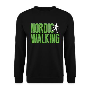 Nordic walking - Unisex Sweatshirt - black - Front - Alina (178cm) & Michal (187cm)