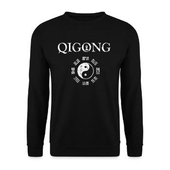 Qigong - Sweat-shirt Unisexe - noir - Devant - Alina (178cm) & Michal (187cm)
