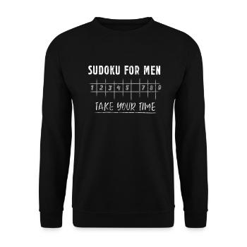 Sudoku - Unisex Pullover - Schwarz - Vorne - Alina (178cm) & Michal (187cm)