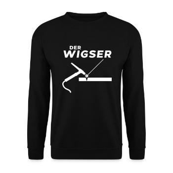 Der WIGser WIG schweißen WIG Schweißer Schlosser - Unisex Pullover - Schwarz - Vorne - Alina (178cm) & Michal (187cm)