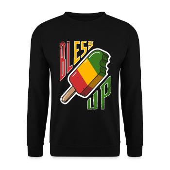 Bless Up, glace à la musique reggae jamaïcaine - Sweat-shirt Unisexe - noir - Devant - Alina (178cm) & Michal (187cm)