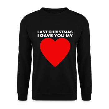 Last Christmas Wham George Heart Michael - Unisex Sweatshirt - black - Front - Alina (178cm) & Michal (187cm)