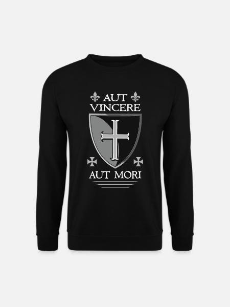 Templar Shield + templar quote - Unisex Sweatshirt - black