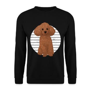 Chien patte amoureux des animaux caniche - Sweat-shirt Unisexe - noir - Devant - Alina (178cm) & Michal (187cm)