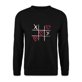 L'amour gagne toujours - 3 victoires design - Sweat-shirt Unisexe - noir - Devant - Alina (178cm) & Michal (187cm)