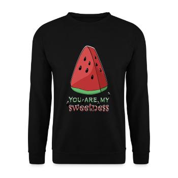 Melon watermelon summer vacation - Unisex Sweatshirt - black - Front - Alina (178cm) & Michal (187cm)