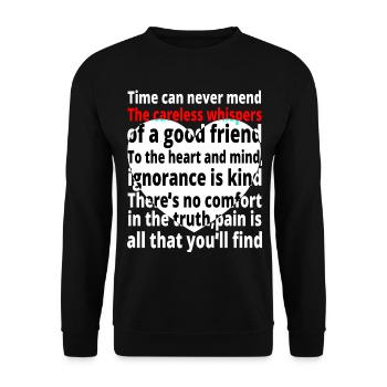 Careless Whispers George Forever - Unisex Sweatshirt - black - Front - Alina (178cm) & Michal (187cm)