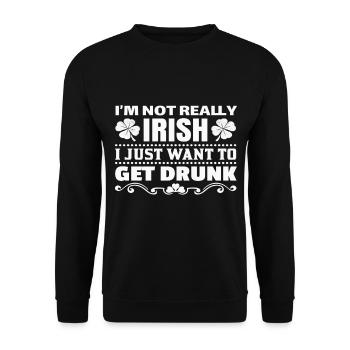 Je viens d’Irlande. - Sweat-shirt Unisexe - noir - Devant - Alina (178cm) & Michal (187cm)