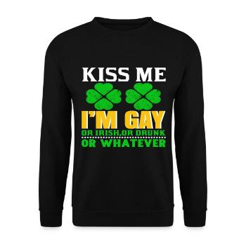 Gay Irish or What Gift? - Unisex Sweatshirt - black - Front - Alina (178cm) & Michal (187cm)