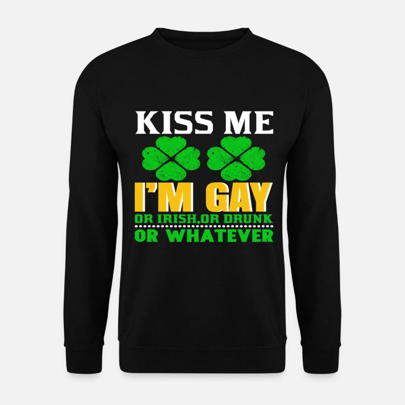 Schwul Irisch oder Was geschenk? - Unisex Pullover - Schwarz