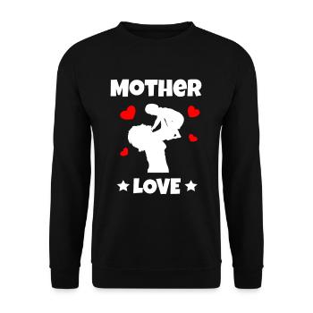 Mère amour fête des mères bébé nourrisson - Sweat-shirt Unisexe - noir - Devant - Alina (178cm) & Michal (187cm)
