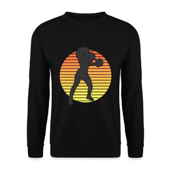 African Girl Dancing T-shirt Sunset - Unisex Pullover - Schwarz - Vorne - Alina (178cm) & Michal (187cm)