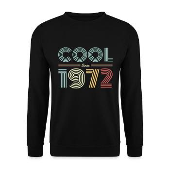1972 birthday present built in year of birth 72 - Unisex Sweatshirt - black - Front - Alina (178cm) & Michal (187cm)