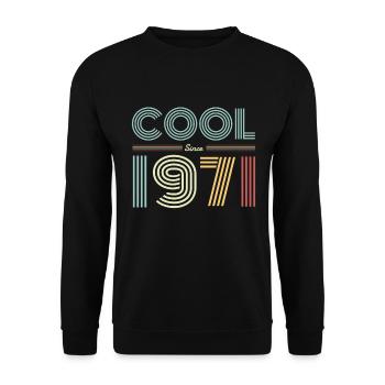 1971 birthday present built in year of birth 71 - Unisex Sweatshirt - black - Front - Alina (178cm) & Michal (187cm)