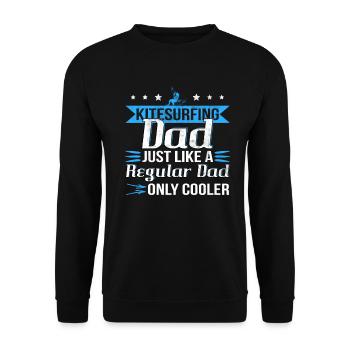 Kitesurfing Dad Kitesurfer Papa - Unisex Pullover - Schwarz - Vorne - Alina (178cm) & Michal (187cm)