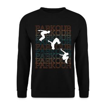 Parkour - Unisex Pullover - Schwarz - Vorne - Alina (178cm) & Michal (187cm)
