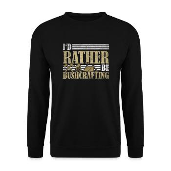 Bushcraft Bushcrafting - Unisex Sweatshirt - black - Front - Alina (178cm) & Michal (187cm)