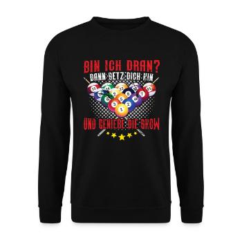 Billard - Unisex Pullover - Schwarz - Vorne - Alina (178cm) & Michal (187cm)