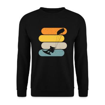 Kitesurfer Kitesurfen Kiteboarder - Unisex Pullover - Schwarz - Vorne - Alina (178cm) & Michal (187cm)