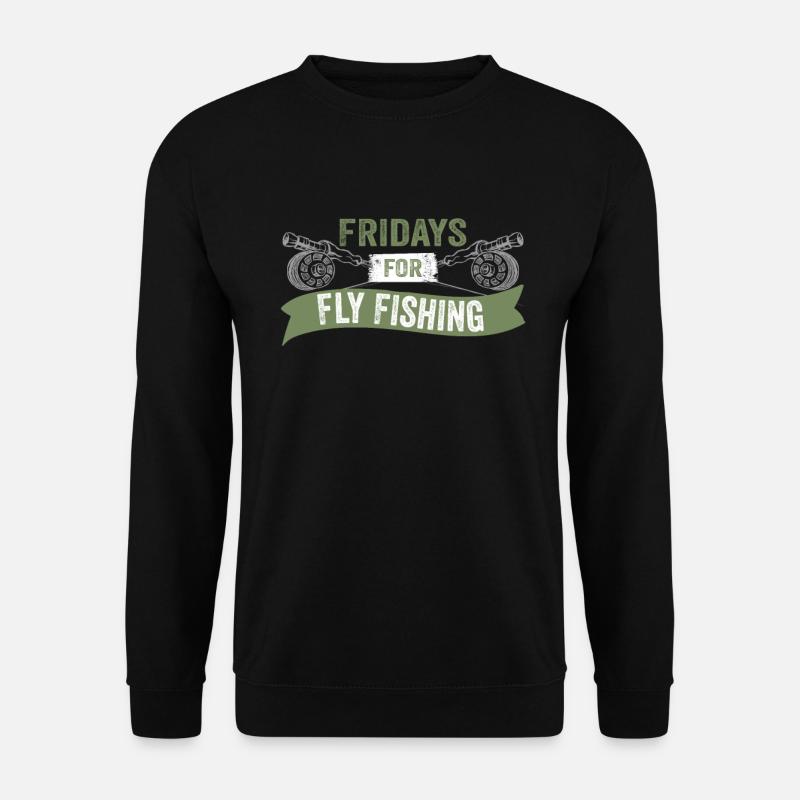 Fliegenfischen Fliegenfischer - Unisex Pullover - Schwarz
