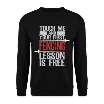 Fechten Fechten - Unisex Pullover - Schwarz - Vorne - Alina (178cm) & Michal (187cm)