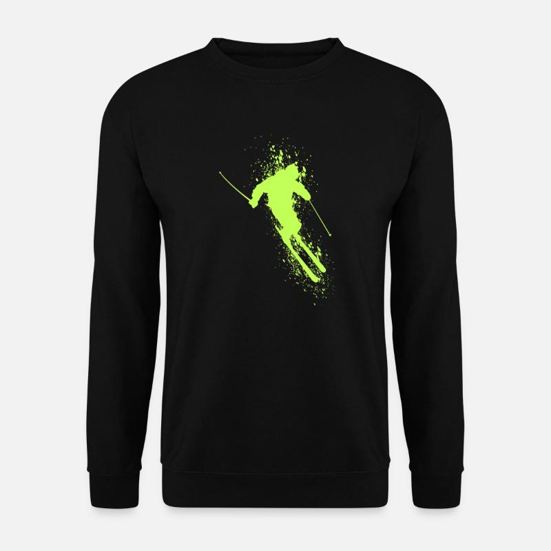 Skifahrer Skifahrer Ski Fahren - Unisex Pullover - Schwarz