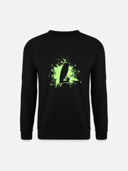 Windsurfer Splash - Unisex Pullover - Schwarz