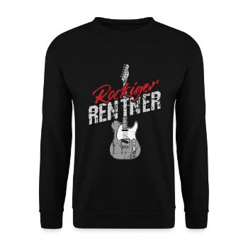 Gitarre Akustik Spruch Für E-Gitarre Konzert Gitar - Unisex Pullover - Schwarz - Vorne - Alina (178cm) & Michal (187cm)