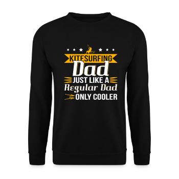 Kitesurfing Dad Kitesurfer Papa - Unisex Pullover - Schwarz - Vorne - Alina (178cm) & Michal (187cm)