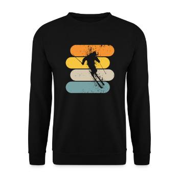 Skier - Unisex Sweatshirt - black - Front - Alina (178cm) & Michal (187cm)