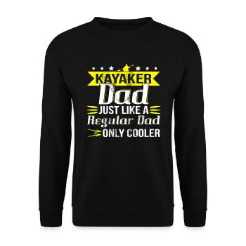 Kayak Dad - Unisex Sweatshirt - black - Front - Alina (178cm) & Michal (187cm)