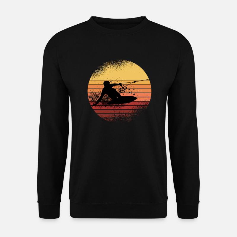 Wakeboard Sonnenuntergang Wakeboarden Wakeboarding - Unisex Pullover - Schwarz