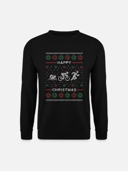Triathlon Ugly Weihnachten sweater - Unisex Pullover - Schwarz