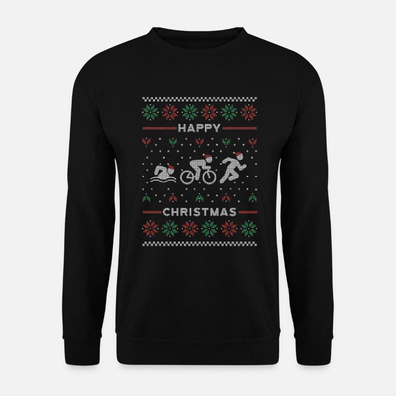 Triathlon Ugly Weihnachten sweater - Unisex Pullover - Schwarz
