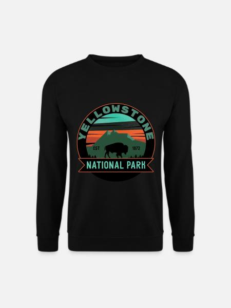 Yellowstone National Park design. - Unisex Sweatshirt - black