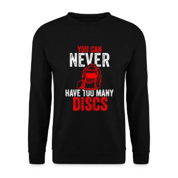 Disc Golf Lustiger Discgolf Spruch Discgolfer - Unisex Pullover - Schwarz - Vorne - Alina (178cm) & Michal (187cm)