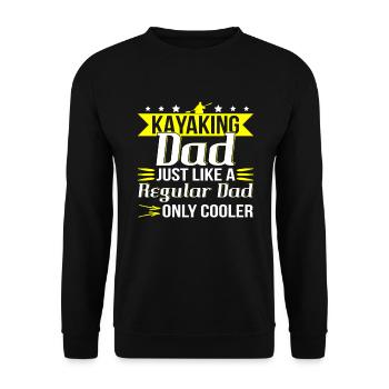 Kayak Dad Papa - Unisex Sweatshirt - black - Front - Alina (178cm) & Michal (187cm)