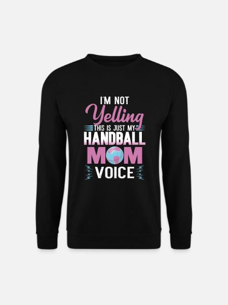 Handball Mama Voice Handballfan Handballspieler - Unisex Pullover - Schwarz
