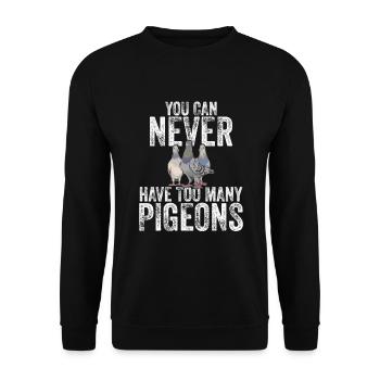 Colombophiles Pigeons de race pigeons pigeons - Sweat-shirt Unisexe - noir - Devant - Alina (178cm) & Michal (187cm)