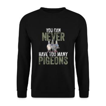 Pigeon Fancier Pigeon Fan Pigeon Breeding - Unisex Sweatshirt - black - Front - Alina (178cm) & Michal (187cm)