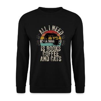 Books Bookworm Bookworm Read Book - Unisex Sweatshirt - black - Front - Alina (178cm) & Michal (187cm)