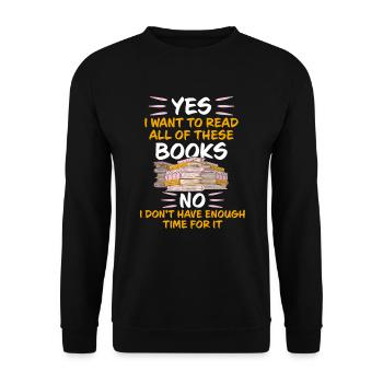 Book Books It's Not Hording If It's Books - Unisex Sweatshirt - black - Front - Alina (178cm) & Michal (187cm)