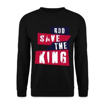 God save the King - Unisex Sweatshirt - black - Front - Alina (178cm) & Michal (187cm)