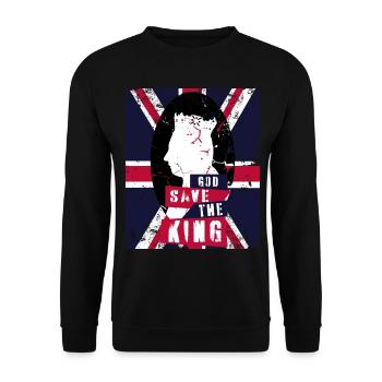 Dieu protège le roi - Sweat-shirt Unisexe - noir - Devant - Alina (178cm) & Michal (187cm)