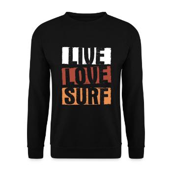 Surfen Wellenreiten Für Surfing - Unisex Pullover - Schwarz - Vorne - Alina (178cm) & Michal (187cm)