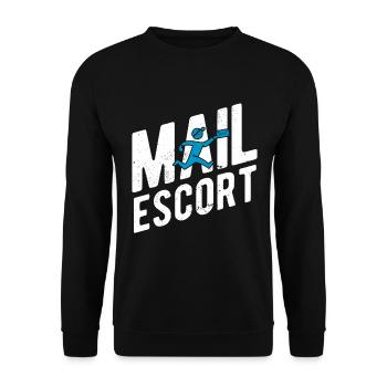 Briefträger Und Paket-Zusteller Für Postboten - Unisex Pullover - Schwarz - Vorne - Alina (178cm) & Michal (187cm)