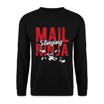 Briefträger Und Paket-Zusteller Für Postboten - Unisex Pullover - Schwarz - Vorne - Alina (178cm) & Michal (187cm)